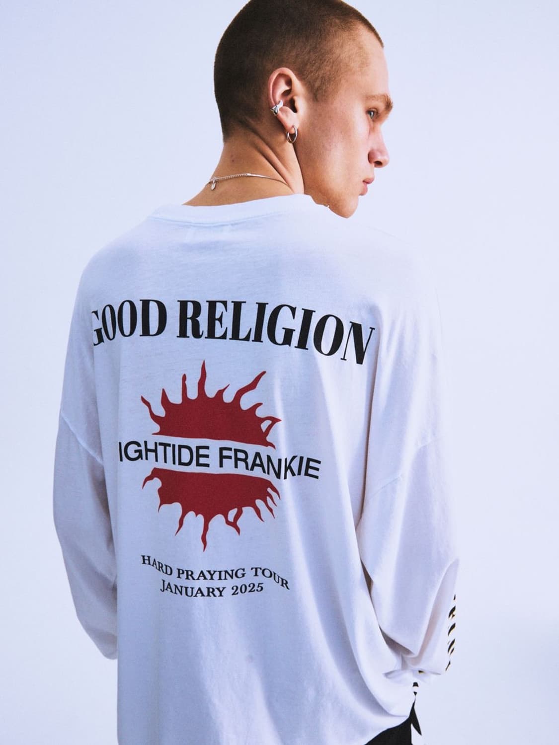 하이타이드 프랭키 화이트 긴팔 티셔츠 상품이미지3