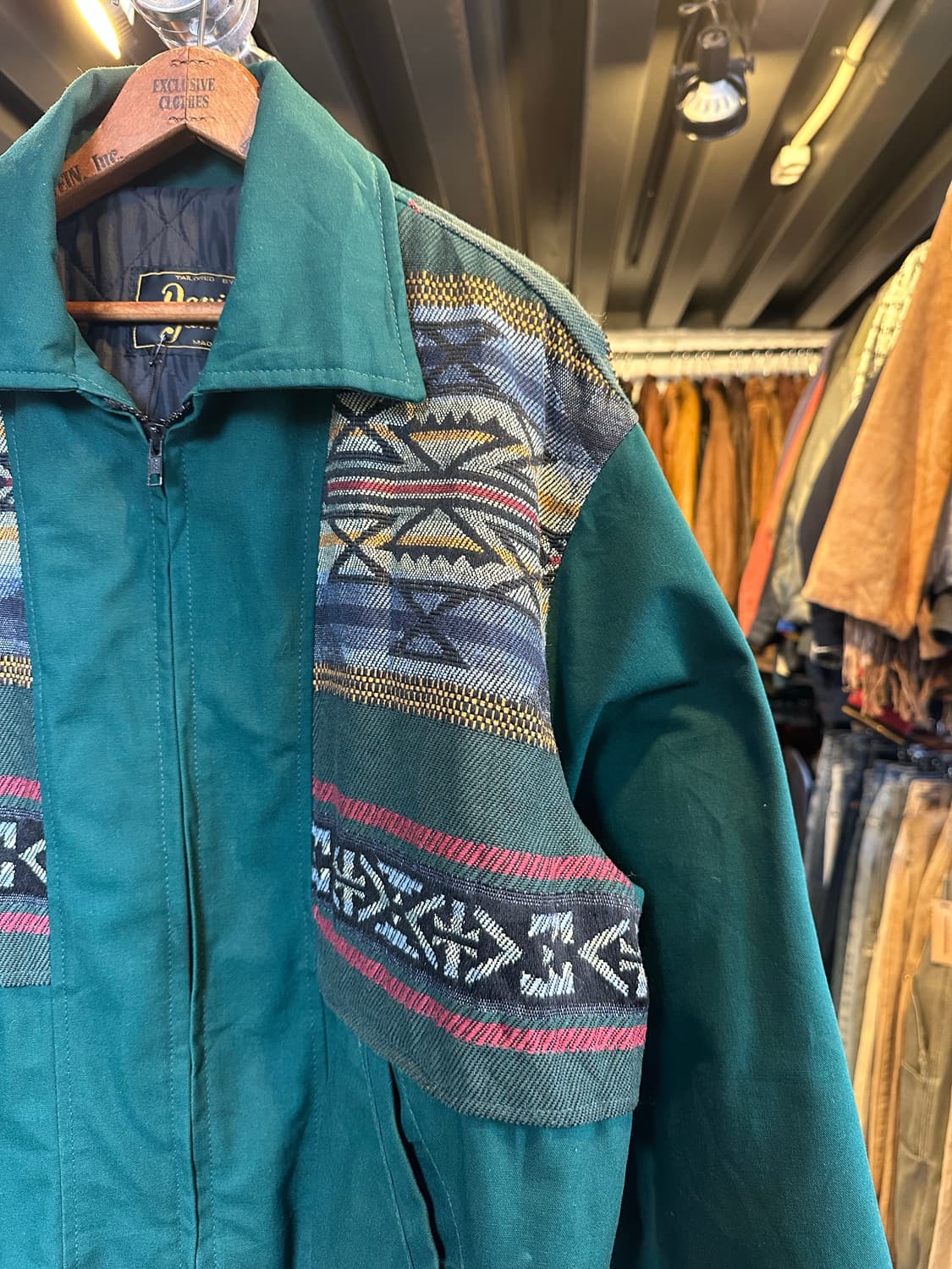 90s David James 아즈텍 웨스턴 붐버 자켓  상품이미지4