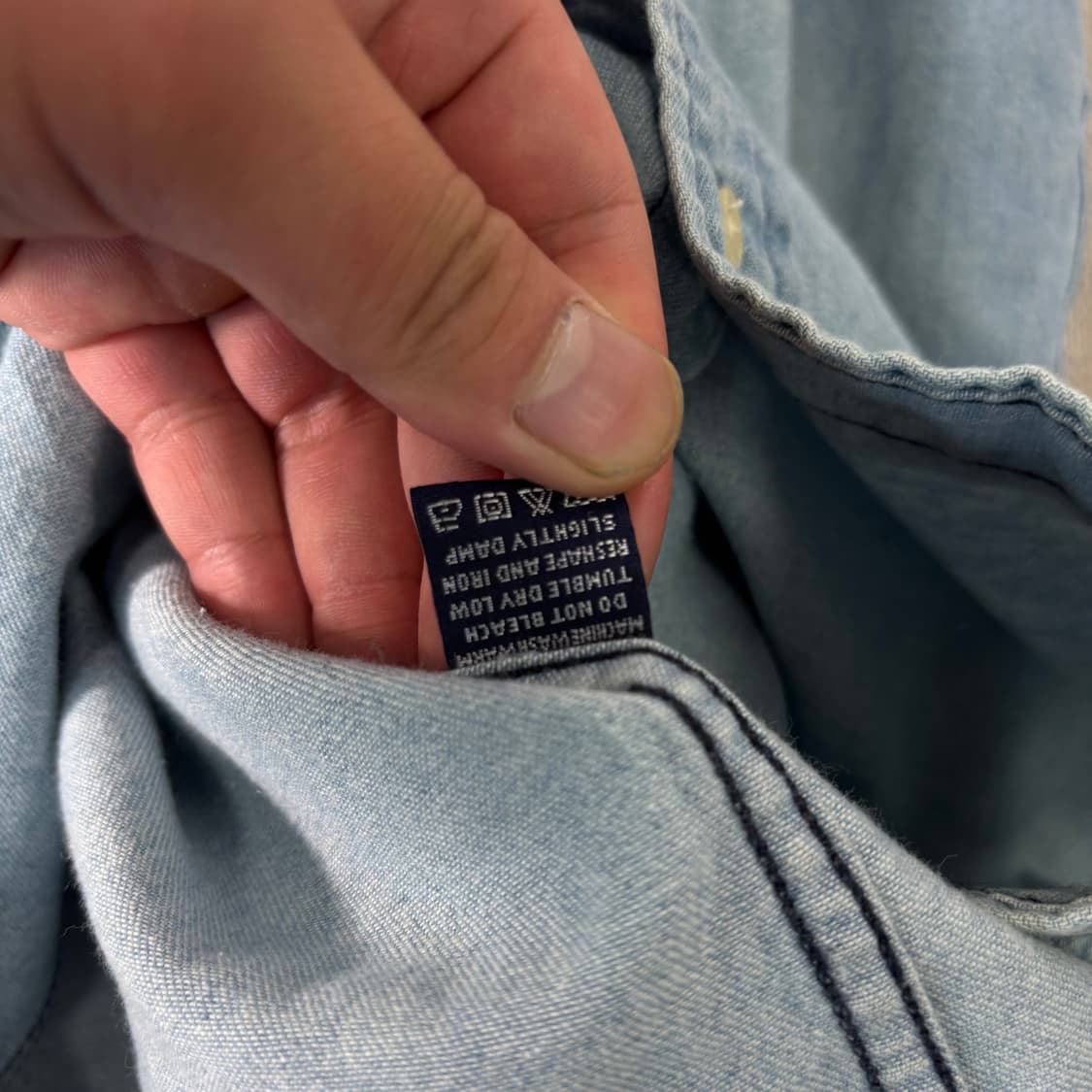 95 폴로랄프로렌 90s 성조기 포니 데님 셔츠 상품이미지5