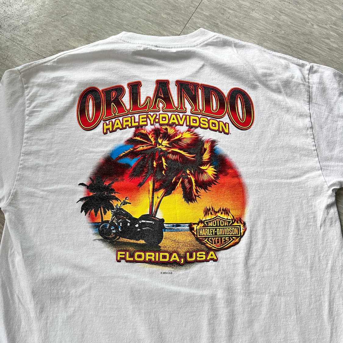 할리데이비슨 ORLANDO 빈티지 반팔티 XL 상품이미지6