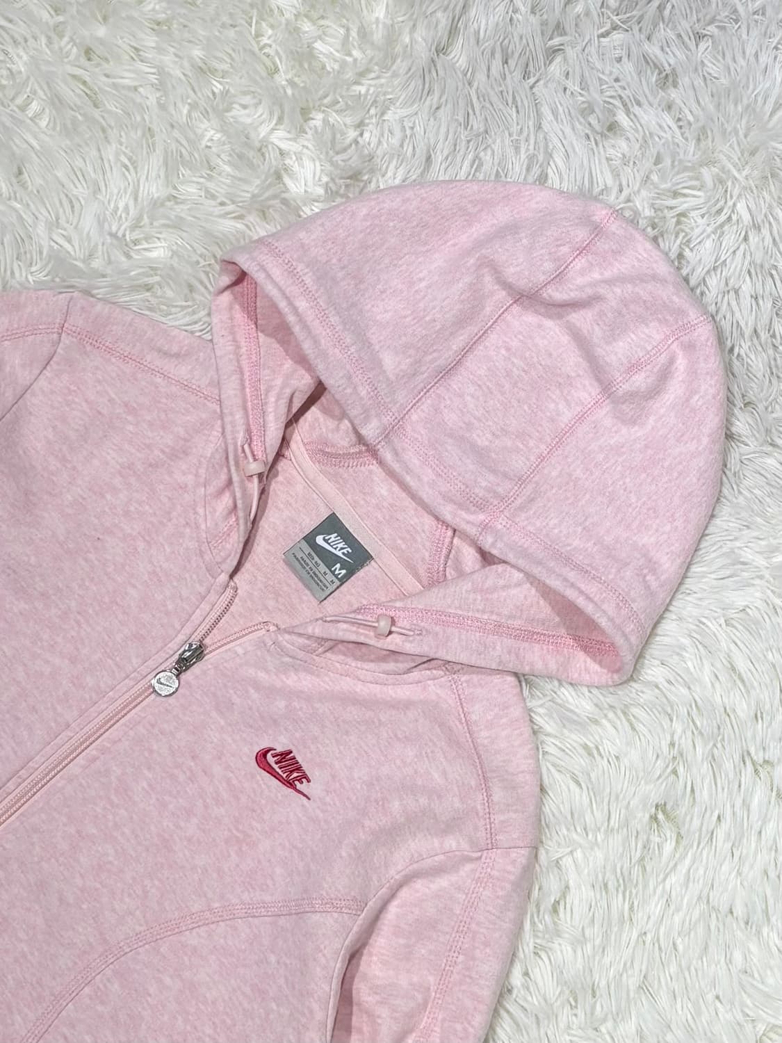 나이키 베이비핑크 투웨이 후드집업 상품이미지5