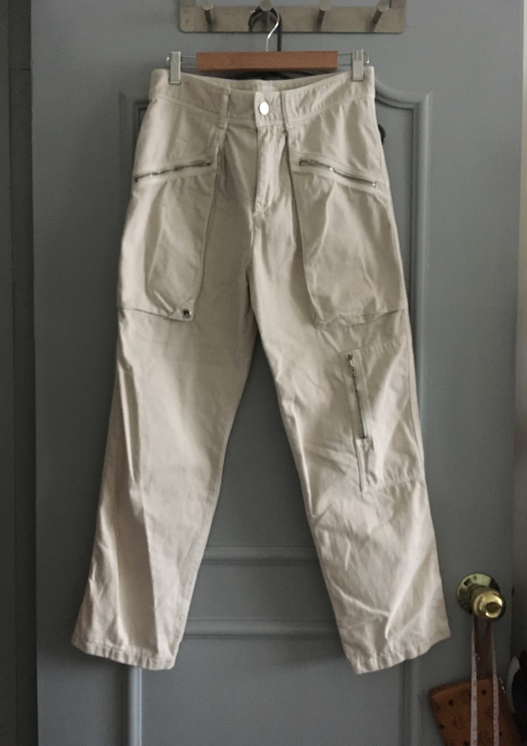 [24SS] 이자벨마랑 크림 포켓배색 면 데님팬츠 36사이즈 상품이미지5