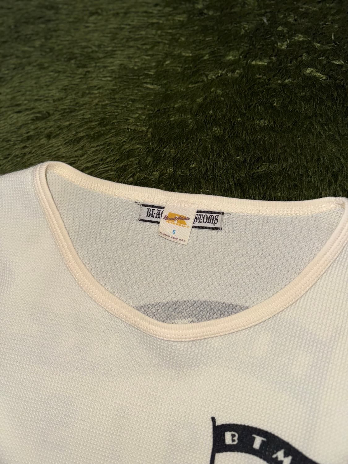 [S] 러셀 애슬레틱 재팬 블랙탑 모터사이클 굿즈 써멀 와플 롱슬리브 상품이미지3