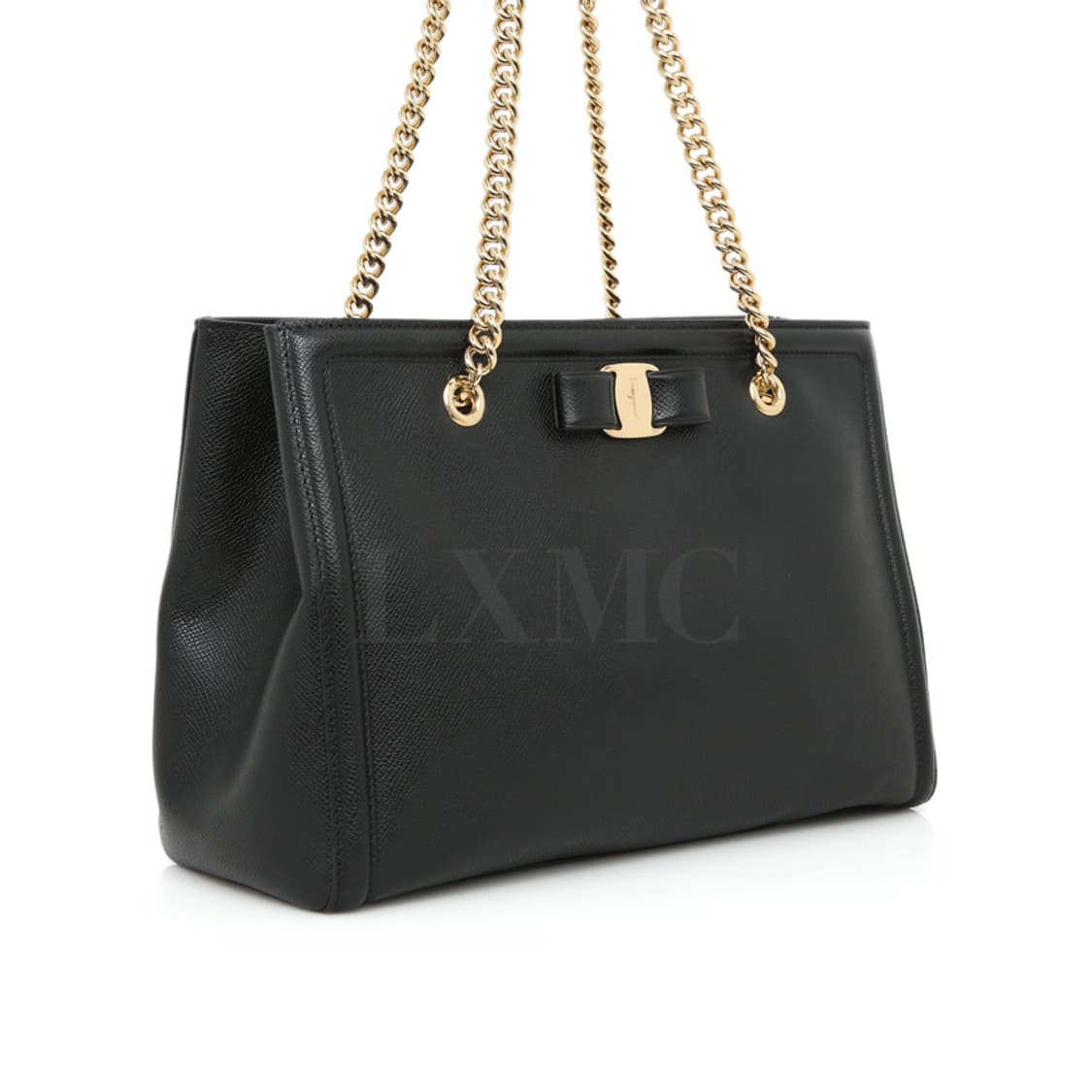 페라가모 멜리케 바라 체인 숄더백 블랙 리본 샤핑백 21G508 상품이미지3