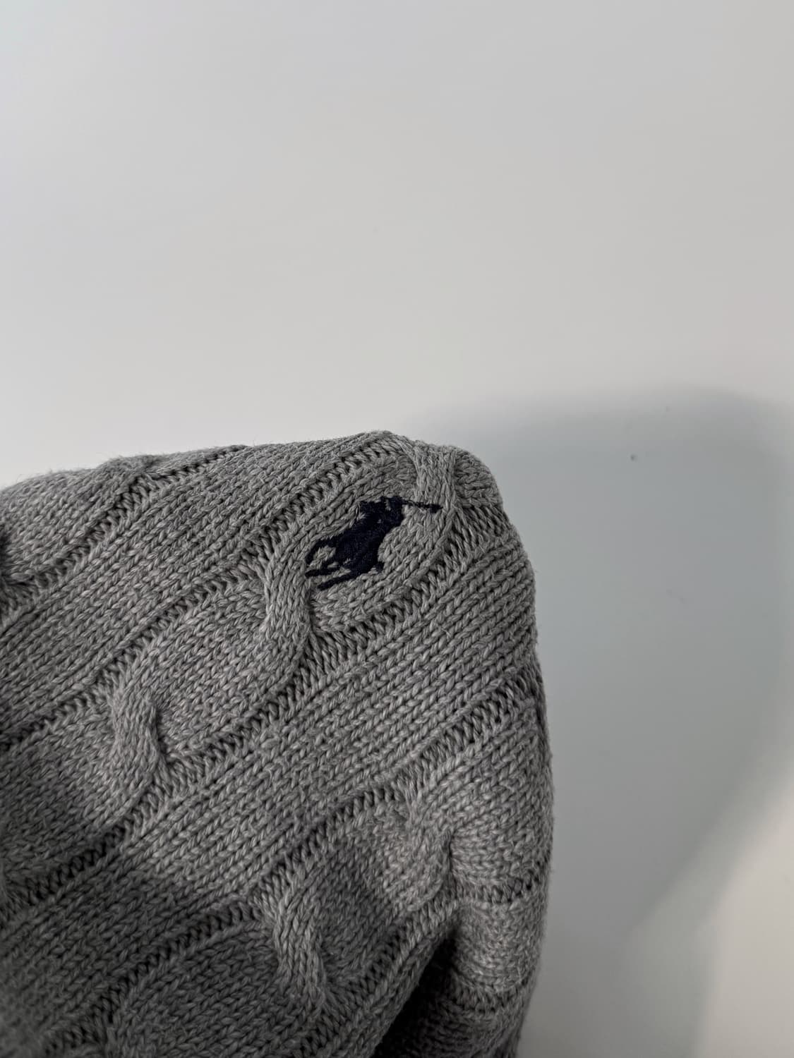 폴로 랄프로렌 루즈핏 신형 그레이 코튼 꽈배기 니트 상품이미지4