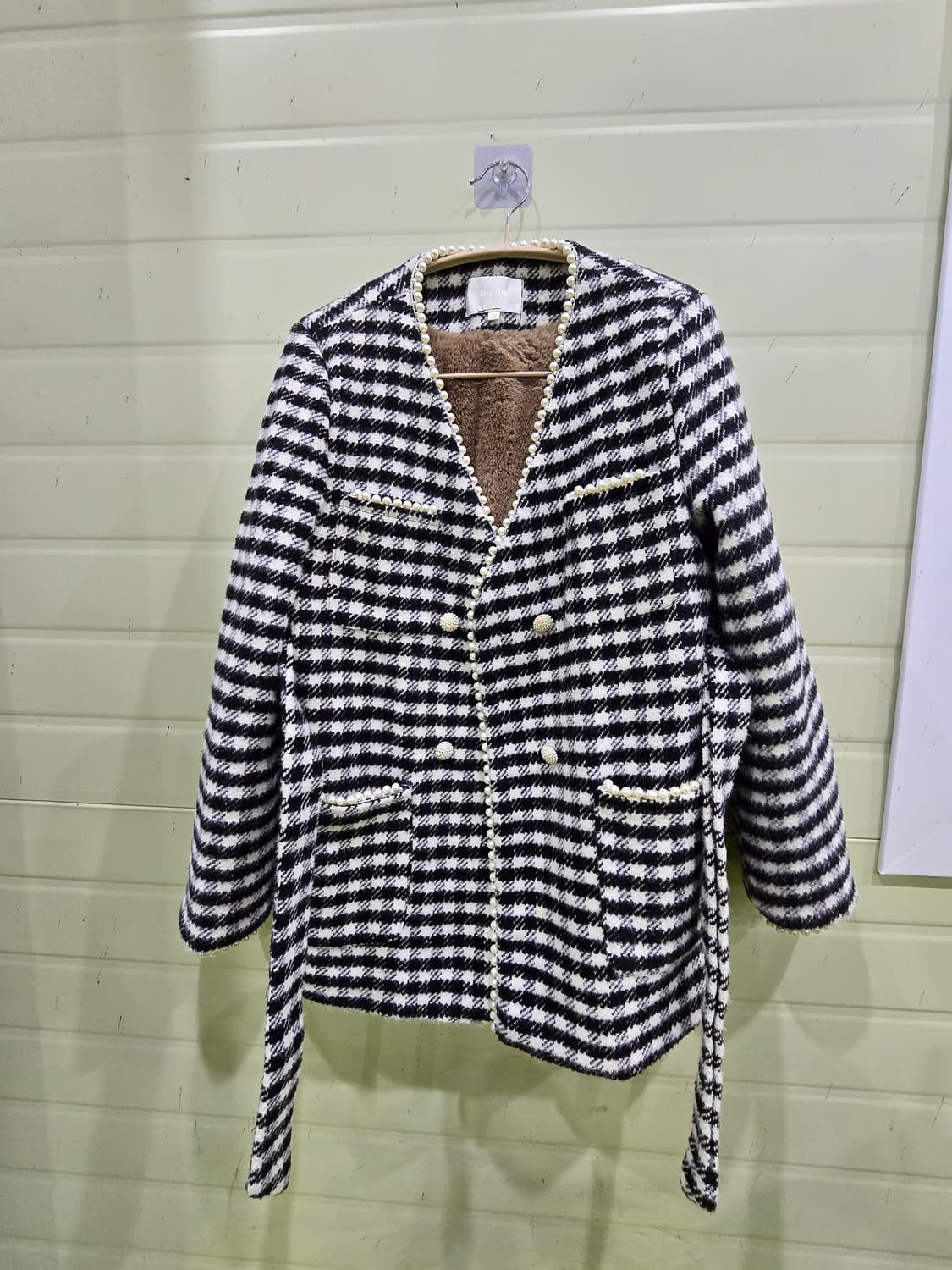 하운드투스 패턴의 코트 상품이미지2