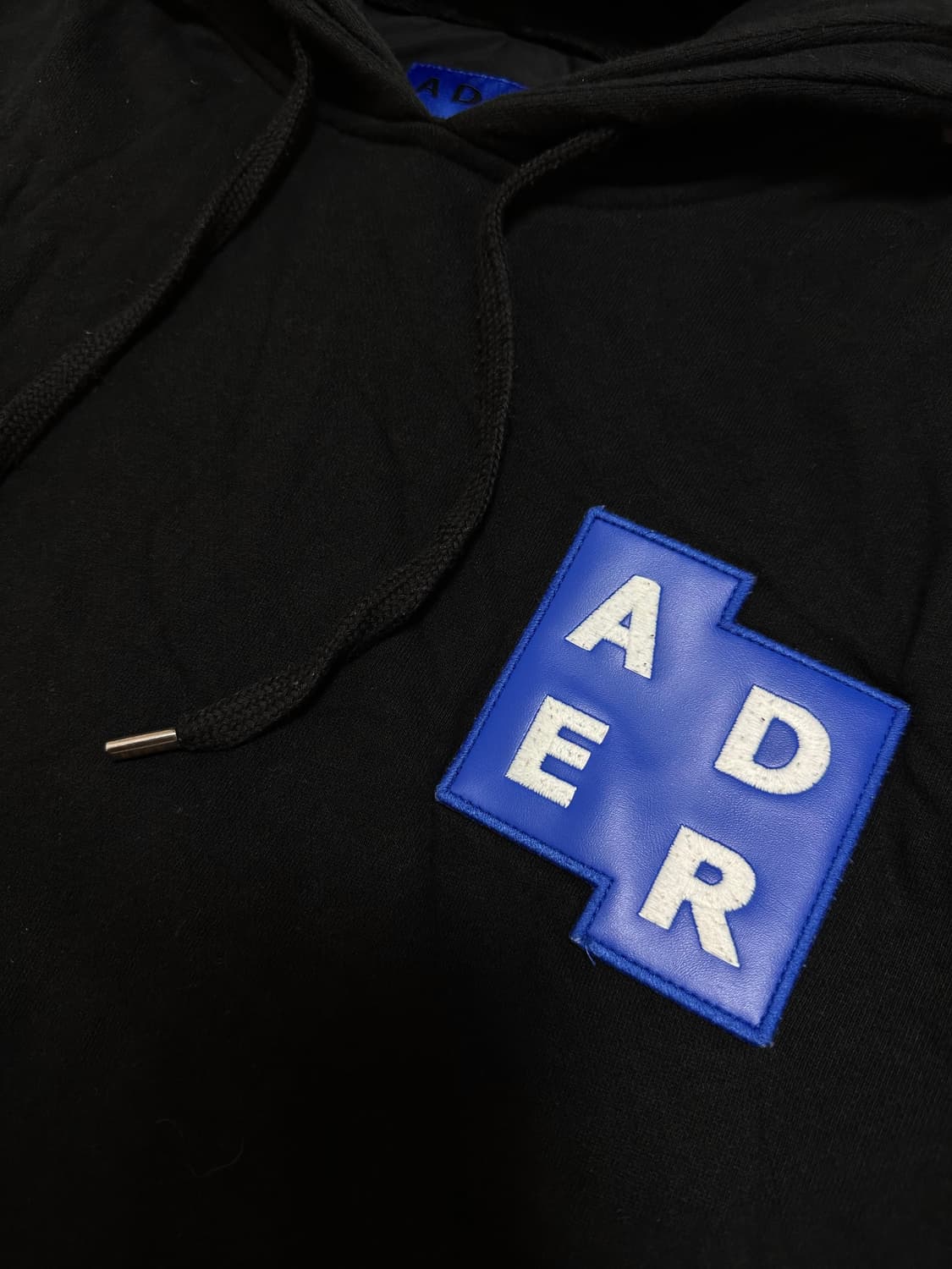 아더에러 테트리스 레더패치 블랙 후드티 상품이미지4