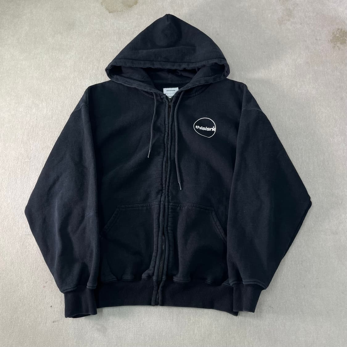 100 디스이즈네버댓 백로고 후드집업 상품이미지2