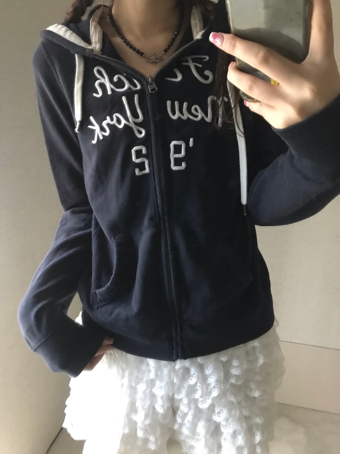 아베크롬비 네이비 슬림핏 후드집업 상품이미지5