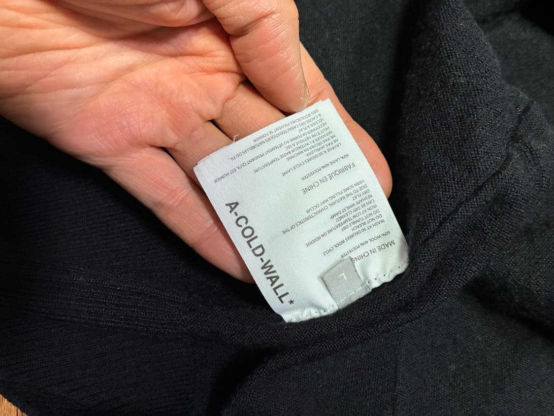 A COLD WALL 어콜드월 블랙 니트 짚업 상품이미지6