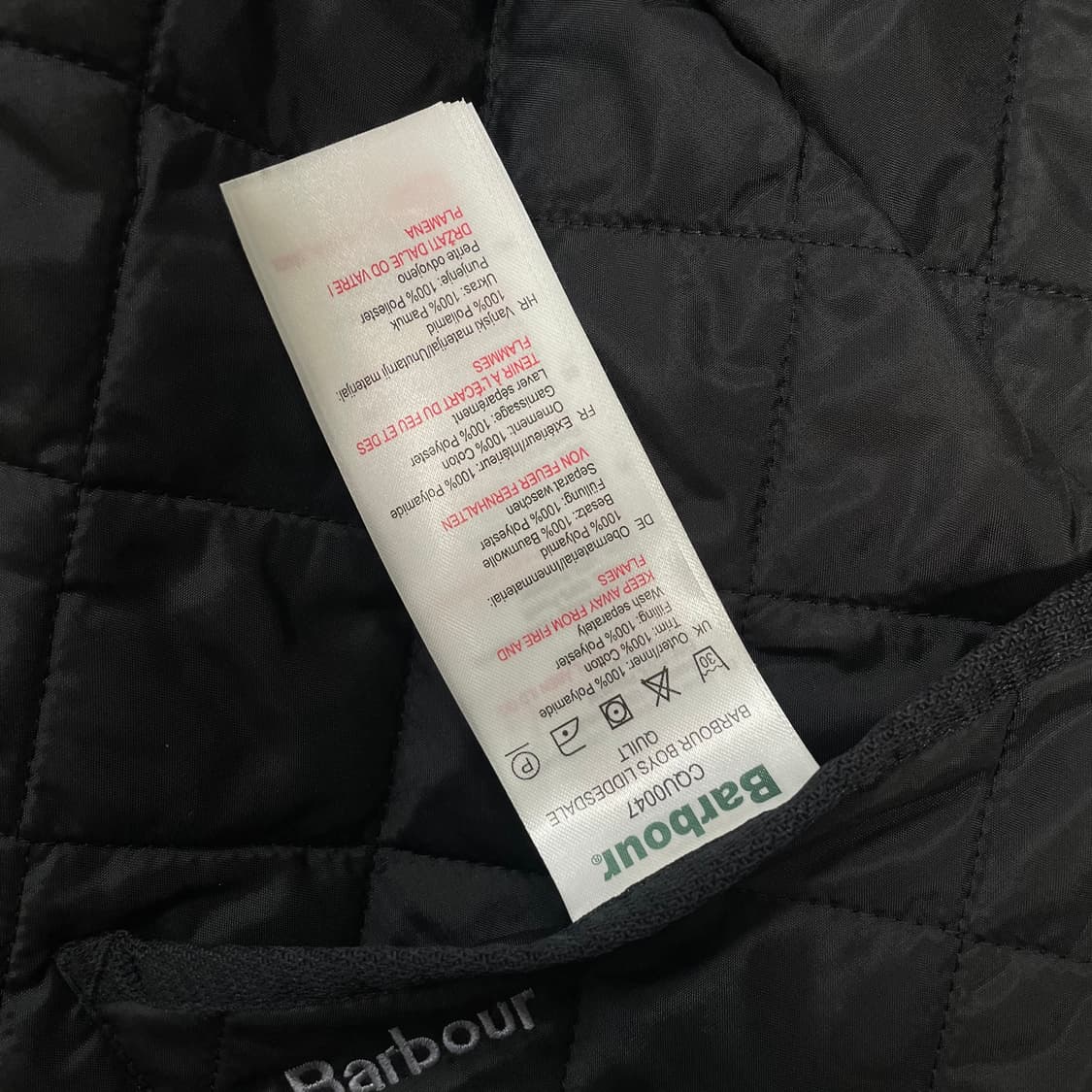 바버 Babour 퀄티드 자켓 블랙 상품이미지7