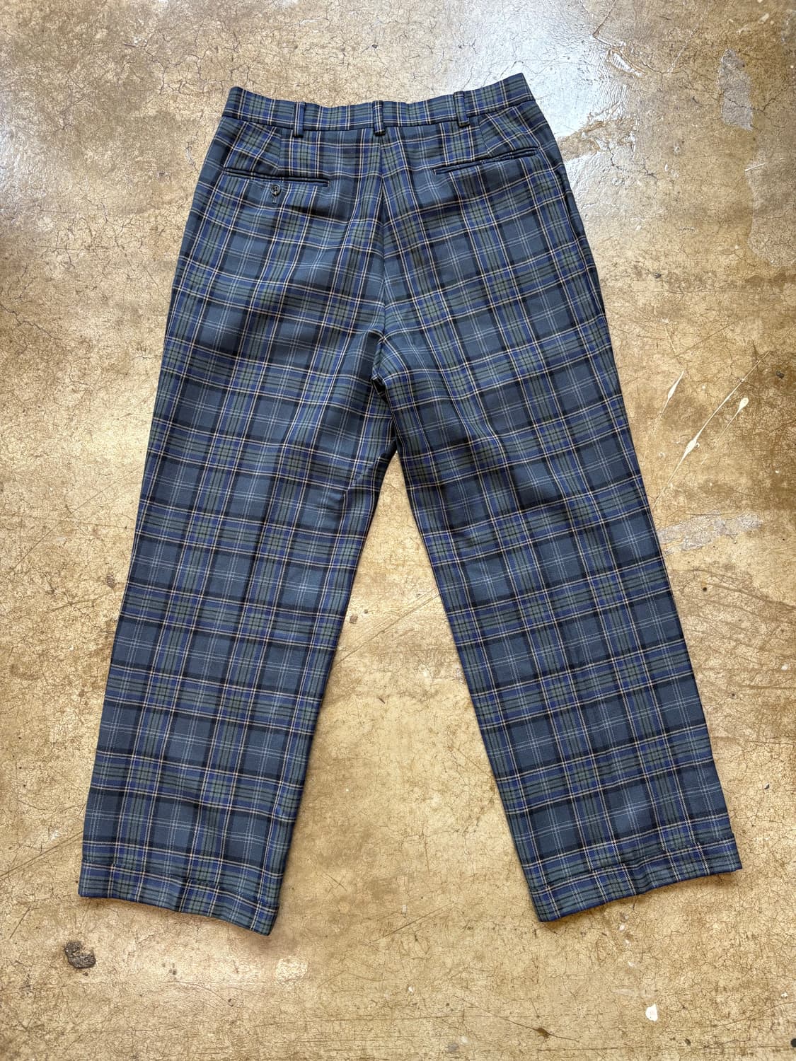 90s Jpress 울 투턱 체크 슬랙스 상품이미지6