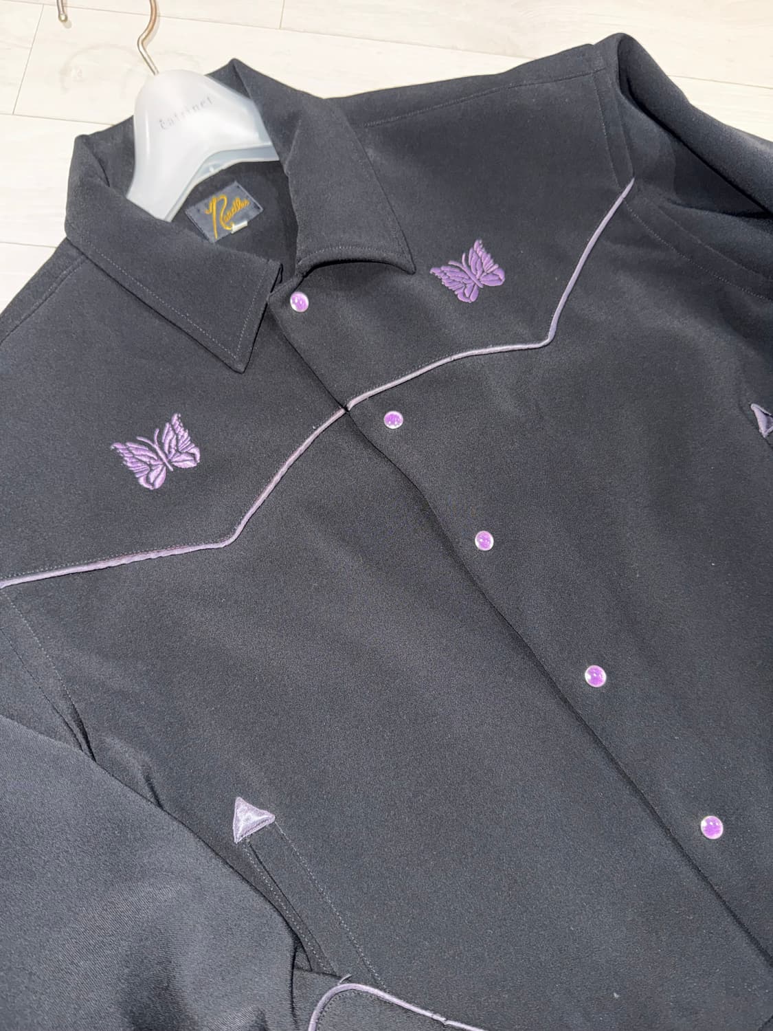 니들스 파이핑 카우보이자켓 블랙 상품이미지1