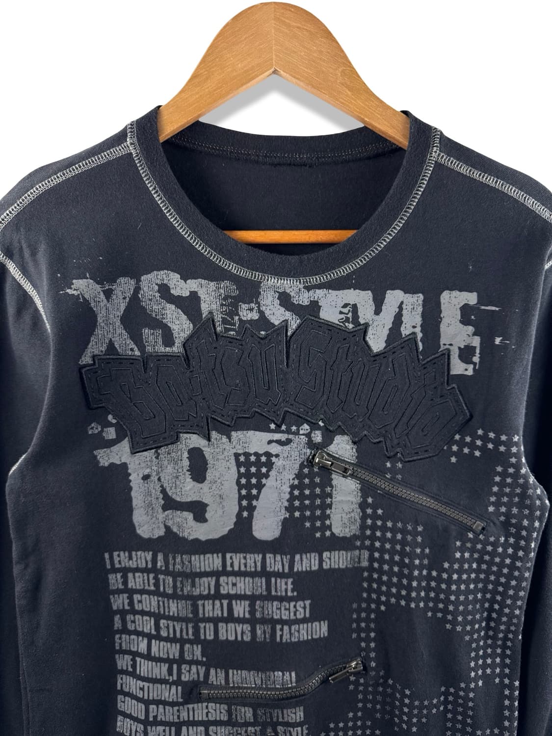 JPN Y2K 스컬 지퍼디테일 롱슬리브2148 상품이미지3