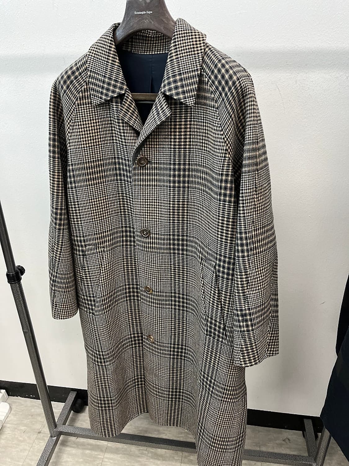 100) 솔리드옴므 하운드투스 체크 코트 상품이미지1