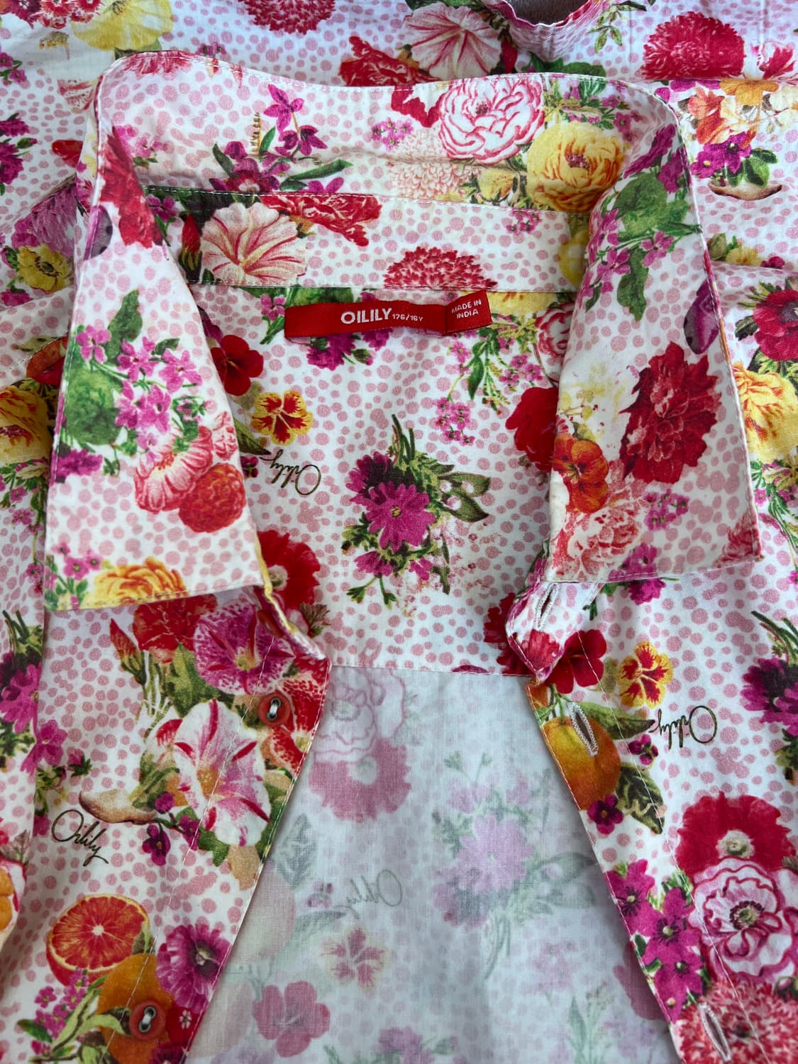 오일릴리 여성 핑크 플라워롱셔츠 셔츠자켓 상품이미지4