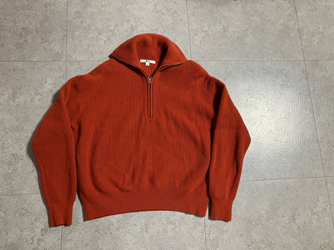 유니클로C 프리미엄 램스울 하프집업 니트 스웨터 상품이미지1