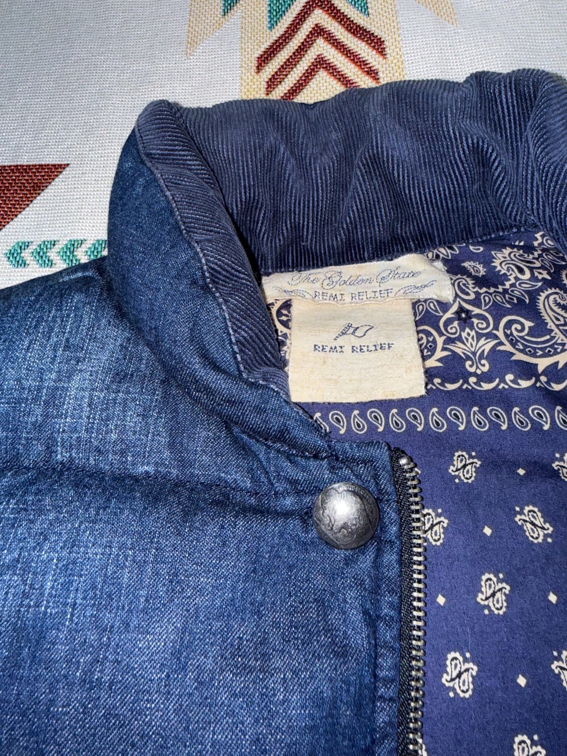 레미릴리프 데님 패딩베스트 L 상품이미지5