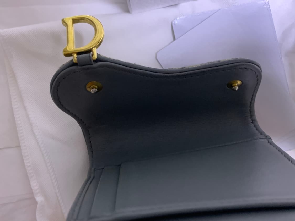 디올 Saddle Lotus 지갑 그레이 / 풀박스 상품이미지3