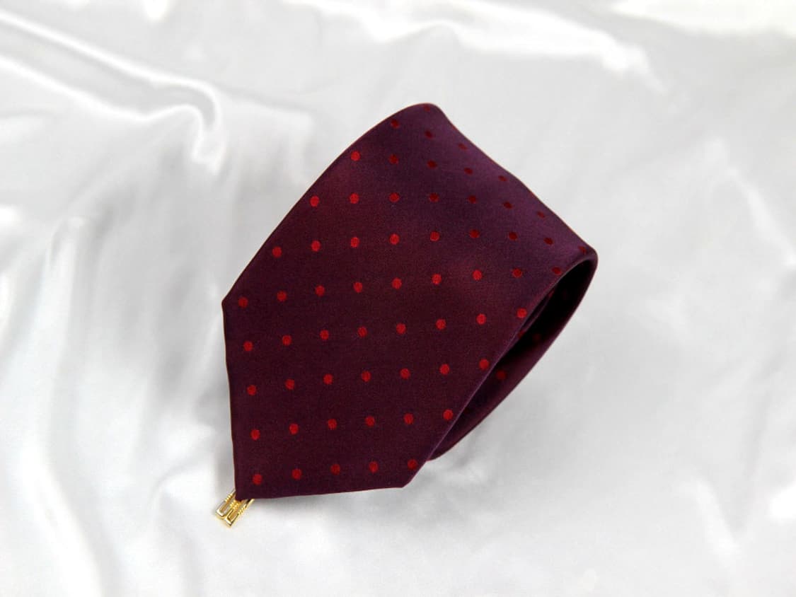 닥스 7.8cm A등급 와인 도트 남자 명품 넥타이 상품이미지1