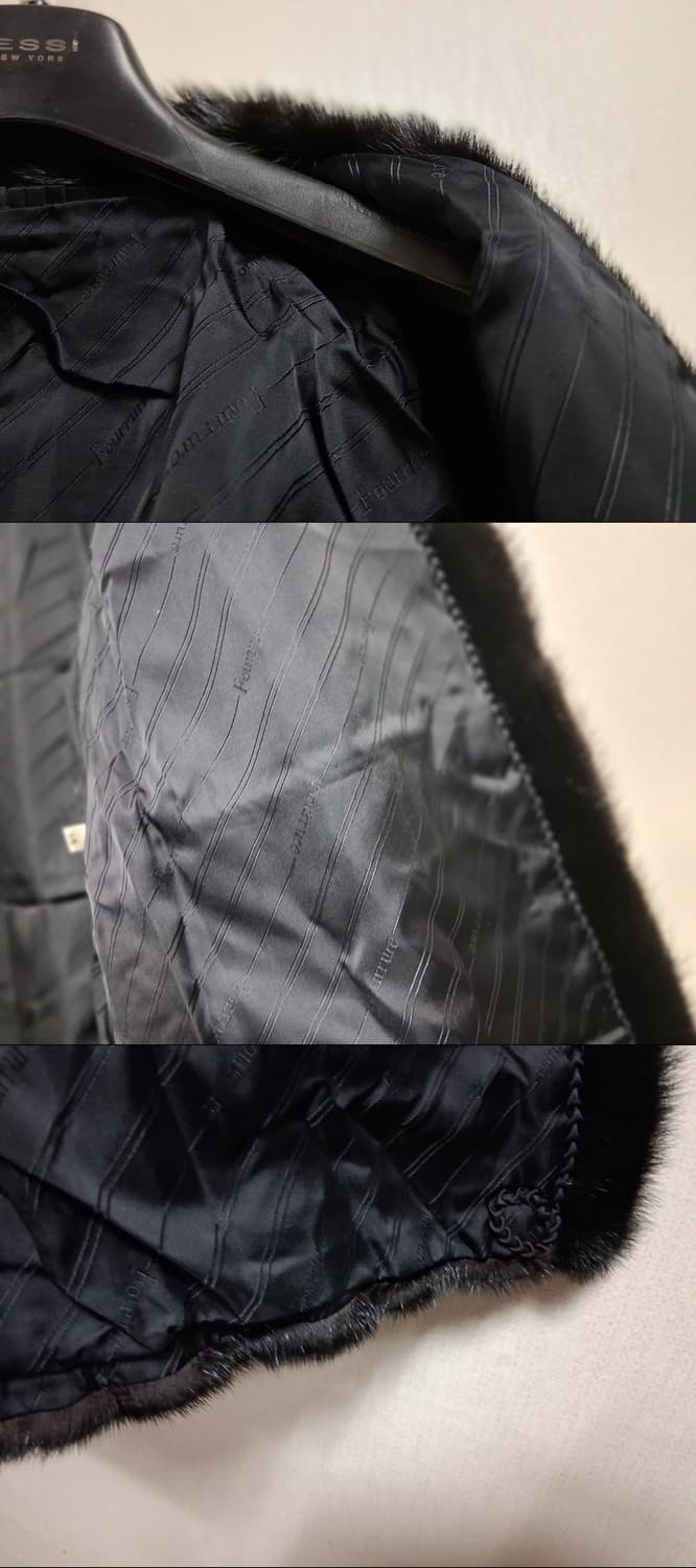 일본빈티지 Fourrure 완전 까망 블랙밍크코트 거꾸로밍크 미착컨디션  상품이미지9