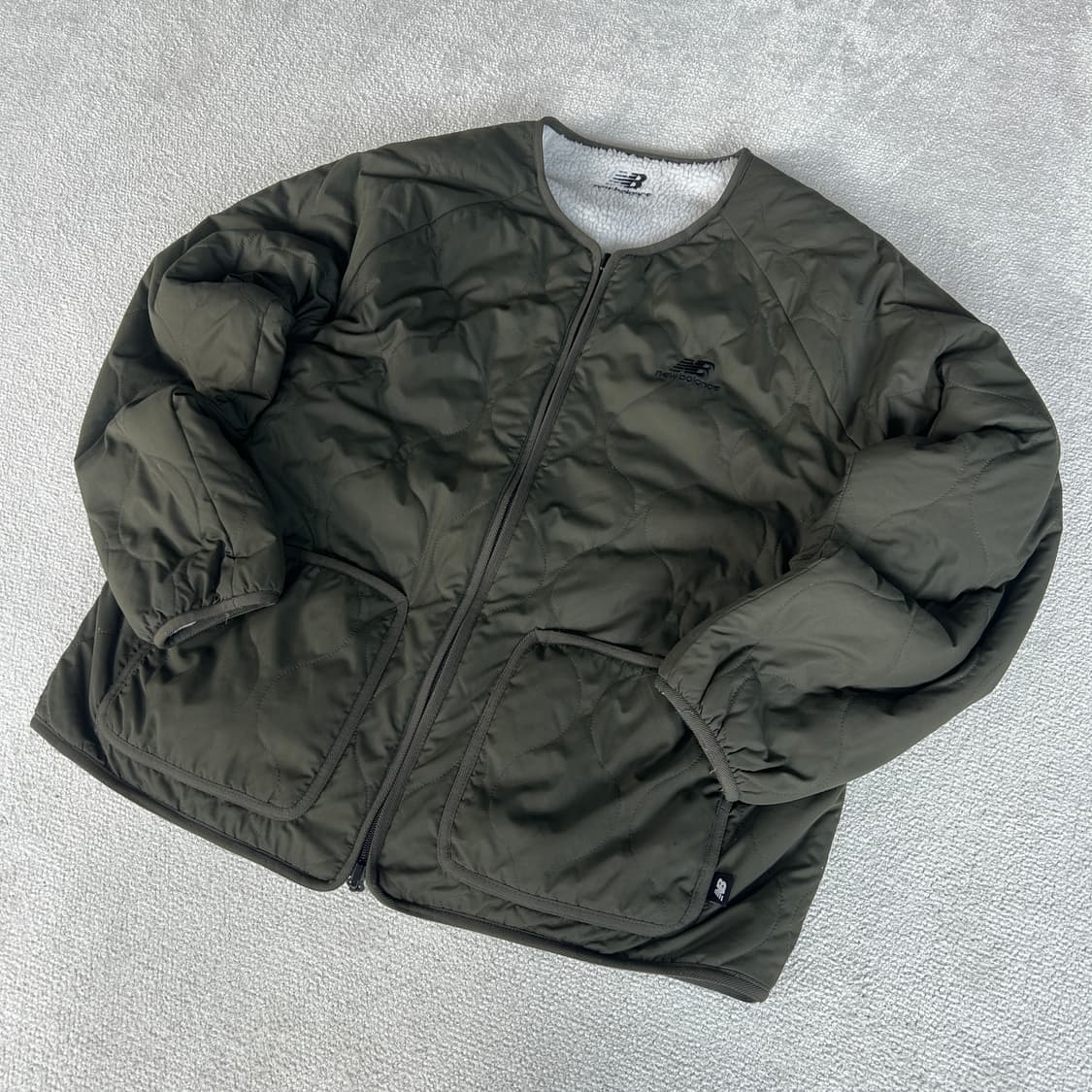 뉴발란스 유니 리버시블 보아 플리스 퀼팅 자켓 XL 상품이미지1