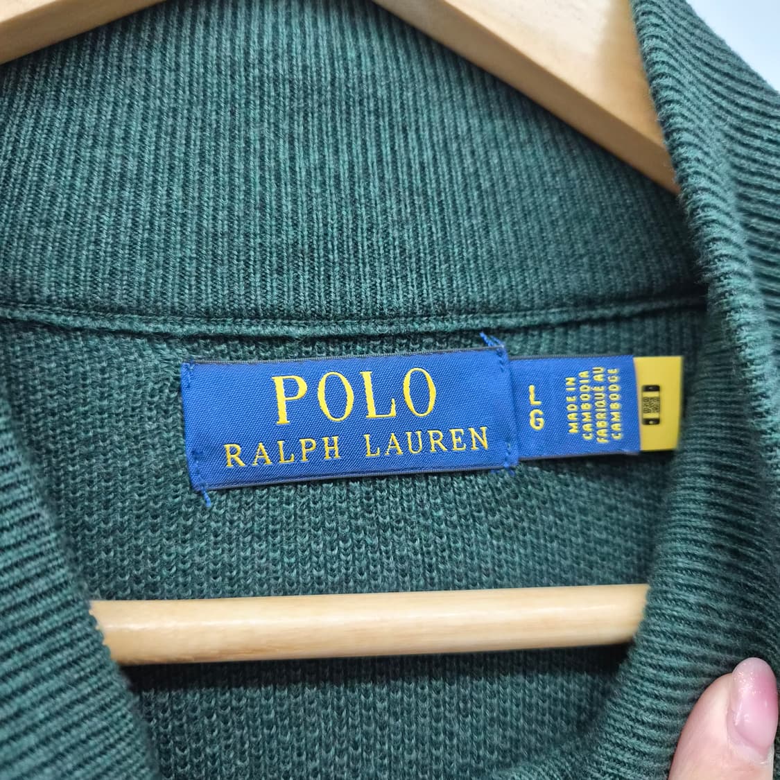 폴로 랄프로렌 하프넥 니트 그린 남성 L 상품이미지4