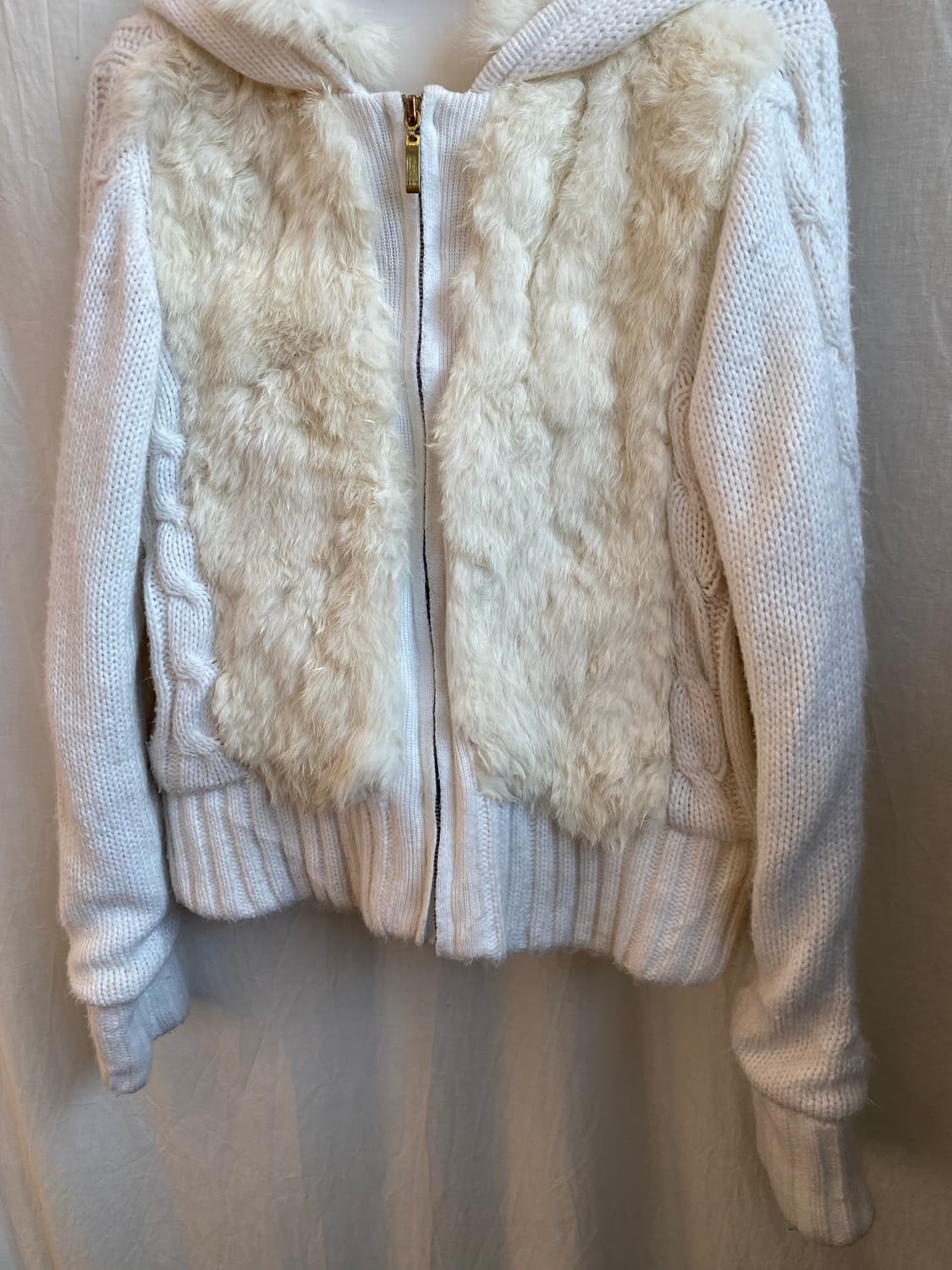 CECIL MCBEE 화이트퍼집업자켓(M) 상품이미지4