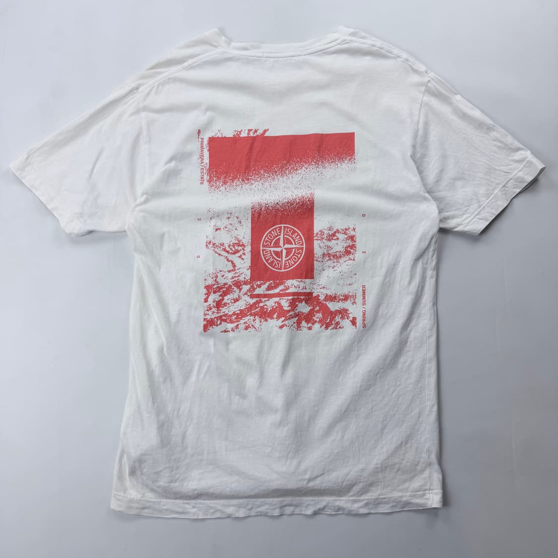 스톤아일랜드 백 스프레이 로고 반팔 티셔츠 상품이미지1
