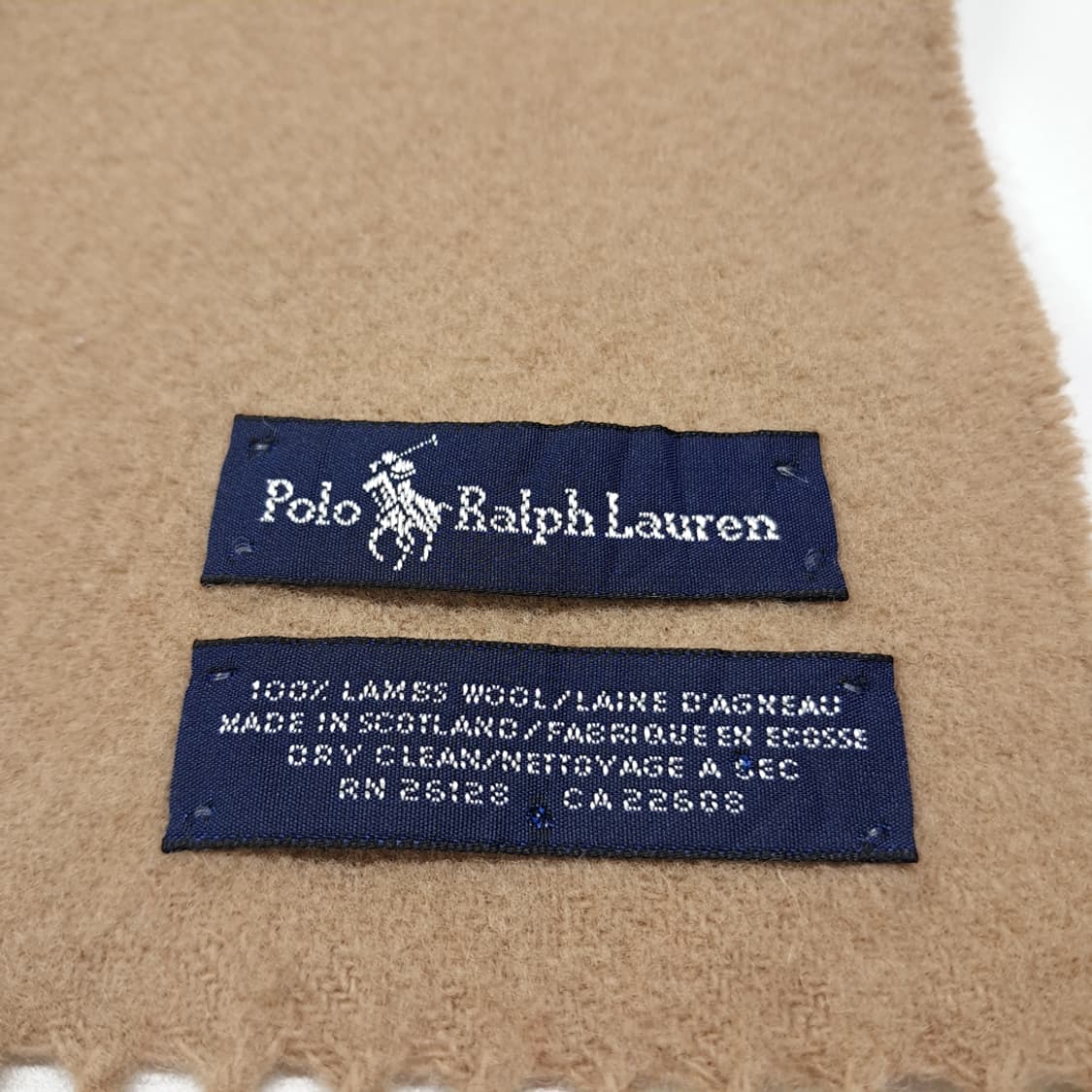 MX623 폴로 90s 스코틀랜드판 램스울 카멜 머플러목도리 상품이미지5
