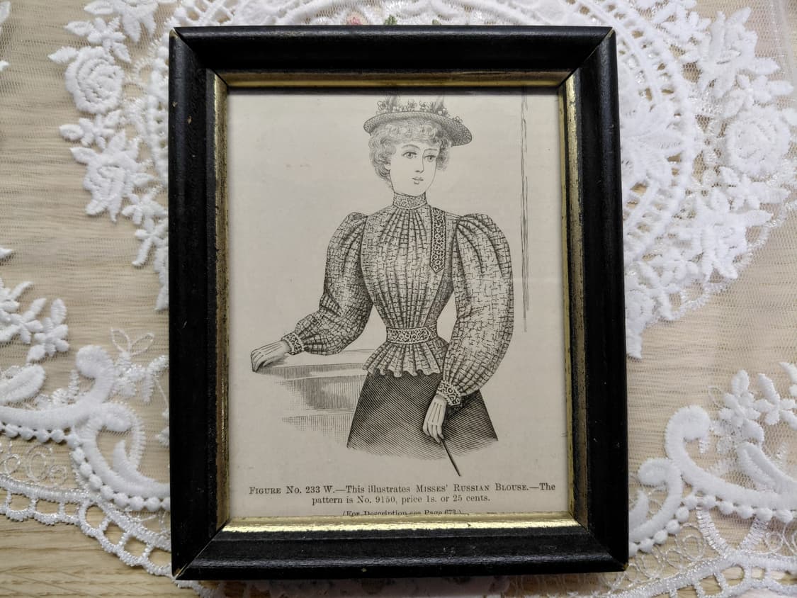 Antique) 1890~1900년대 앤틱 일러스트 액자 상품이미지3