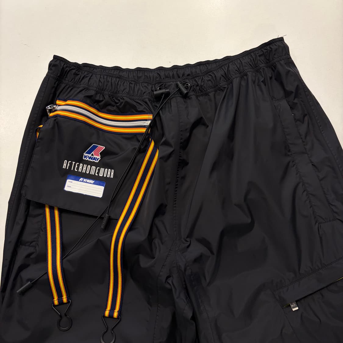 KWAY 까웨 애프터홈워크 나일론 트랙 팬츠 블랙 D740 상품이미지3