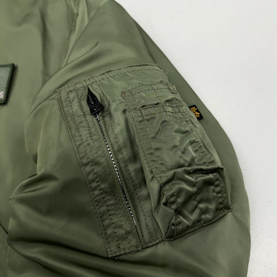 알파인더스트리 CWU 45P 카라 MA-1 카키 봄버 항공자켓 상품이미지4