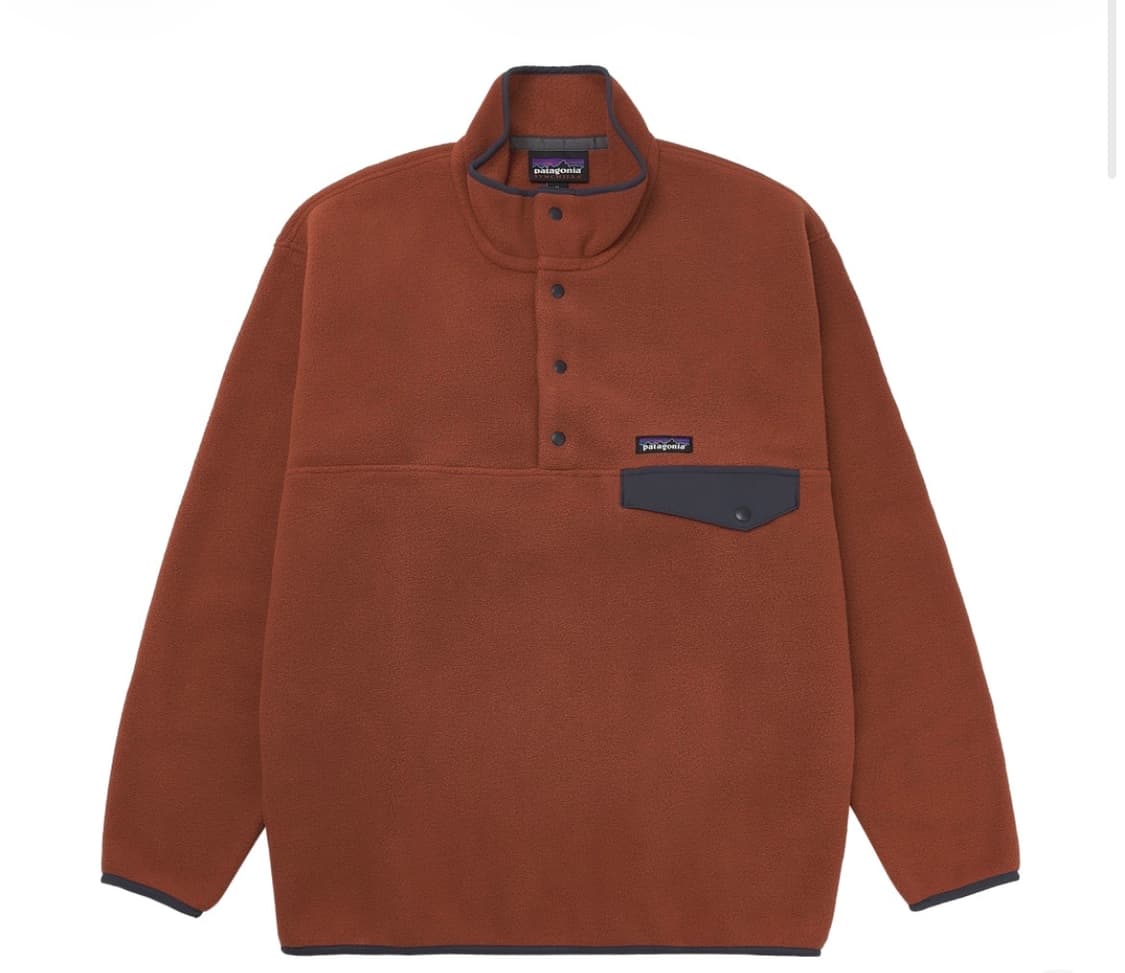 파타고니아 신칠라 스냅-T 플리스 풀오버 버니쉬드 레드 상품이미지1