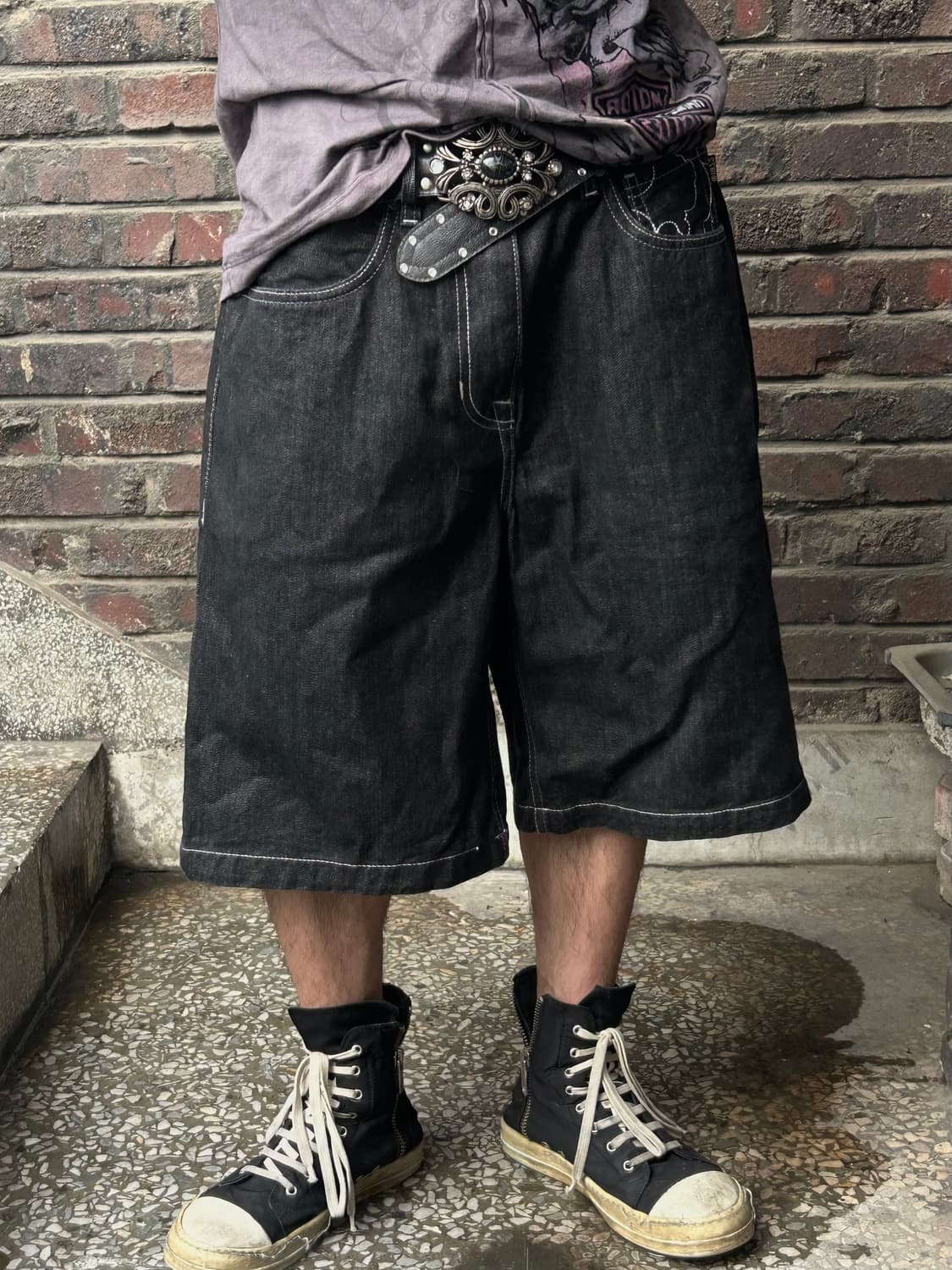 *rare* 빈티지 올드스쿨 90s 에코 언리미티드 힙합 버뮤다 팬츠 상품이미지3