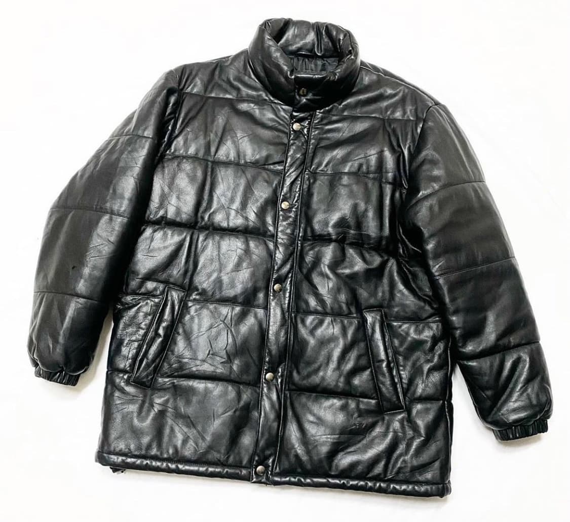 Piccolo Negozio - 양가죽 레더 패딩 상품이미지1