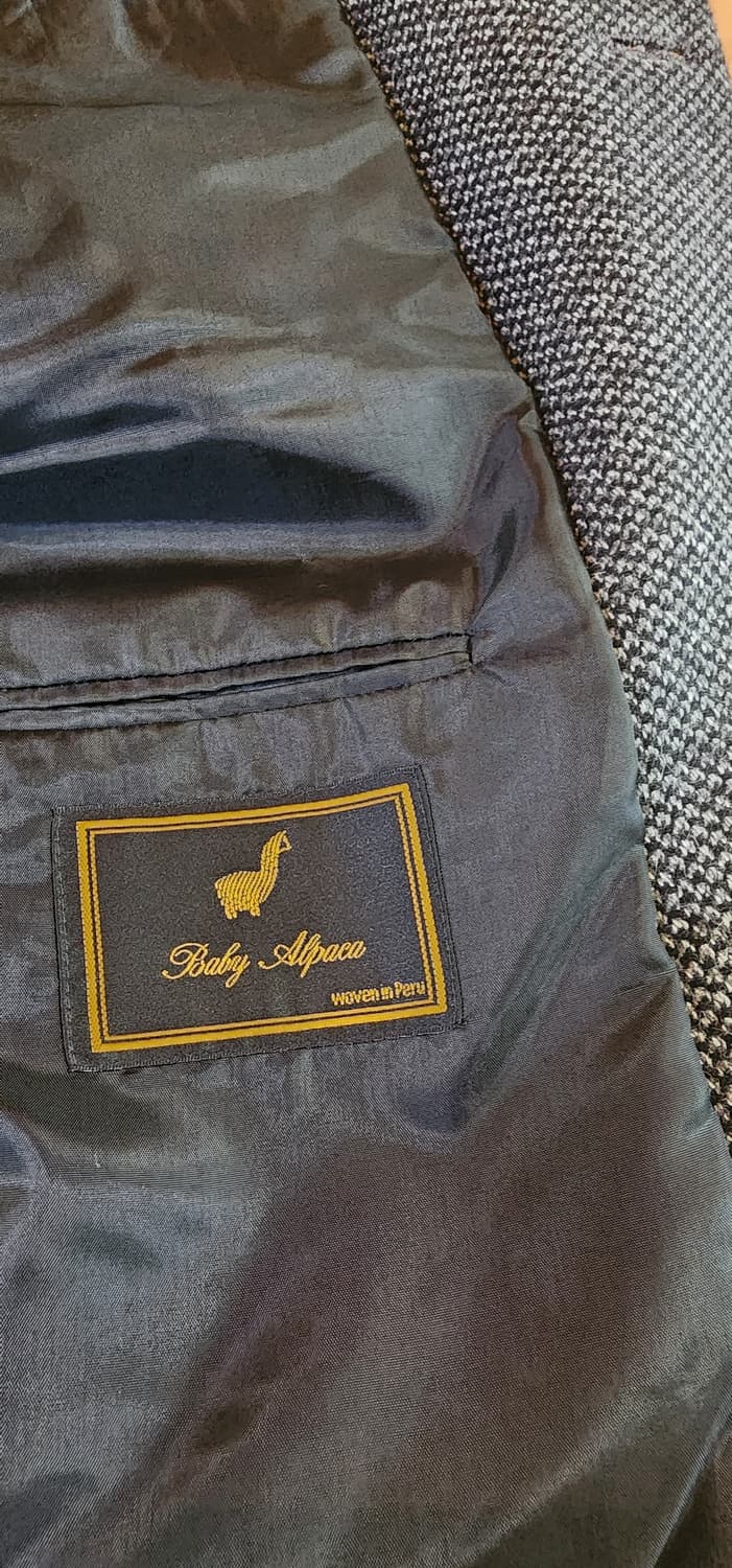 진그레이 알파카100 모직 트위드자켓 XL 상품이미지7