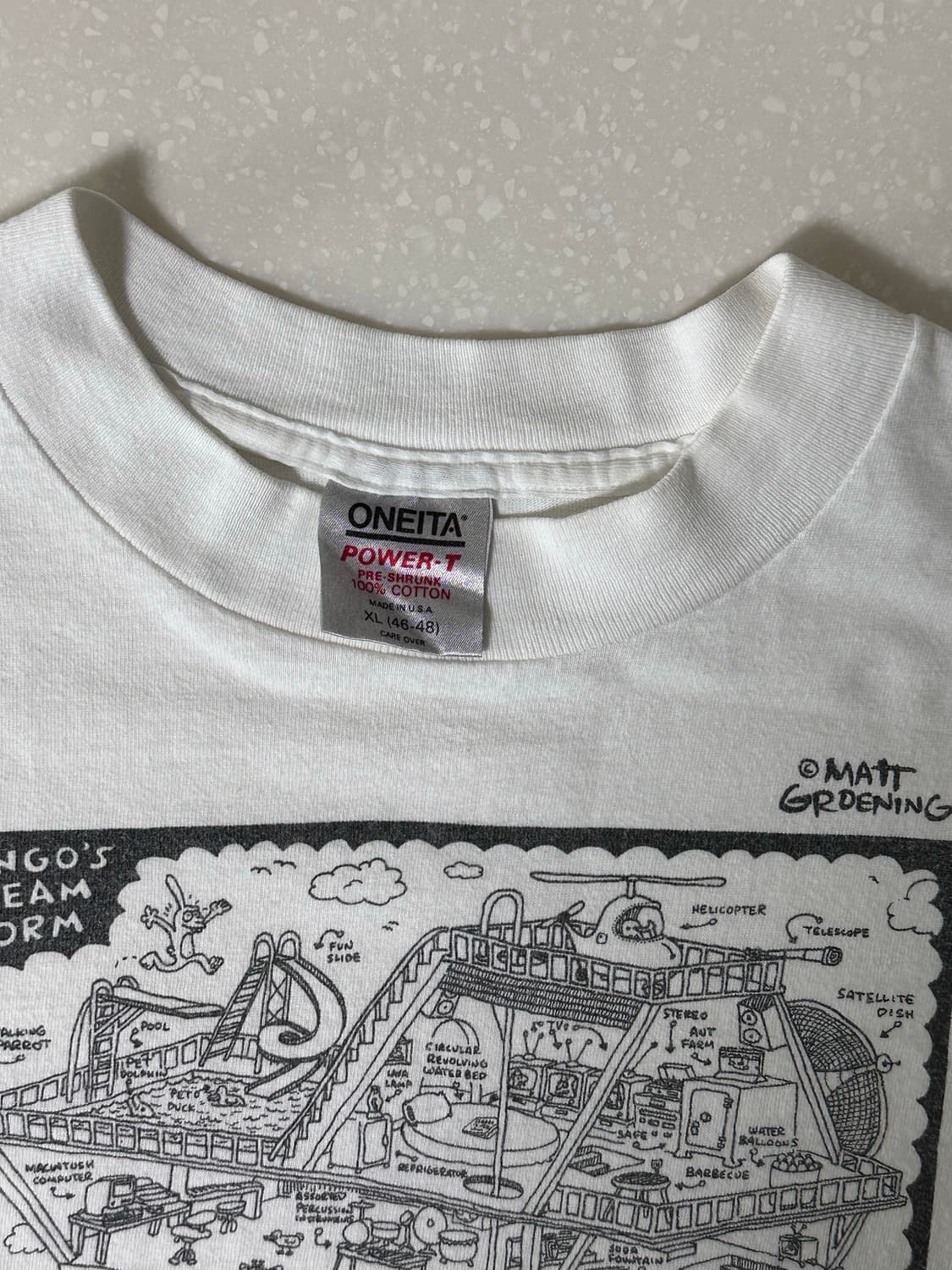 90s Apple 티셔츠 Matt Groening 아트웍 xl 상품이미지6