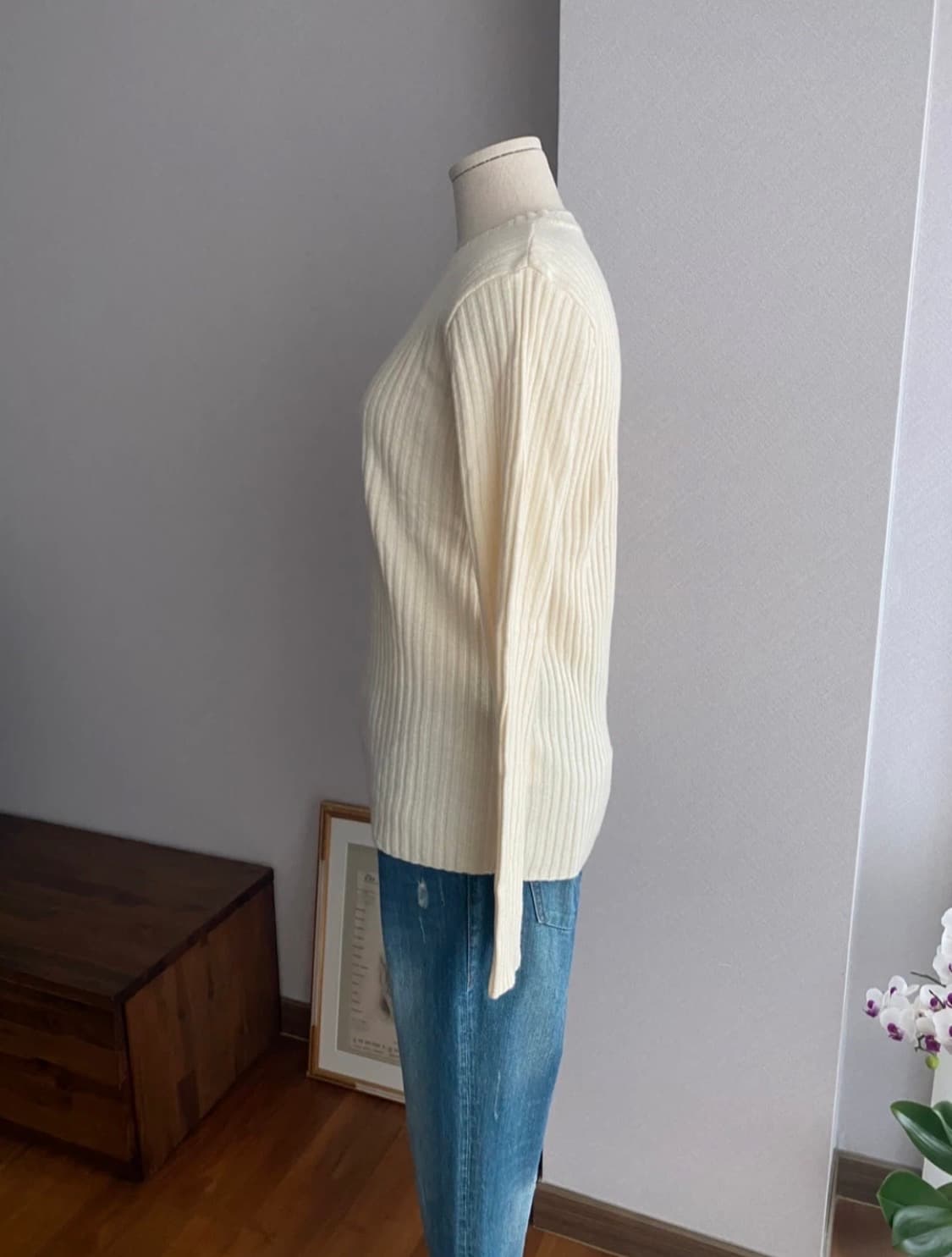 WOOD SAGE 우드세이지 골지패턴 니트(M) 상품이미지4