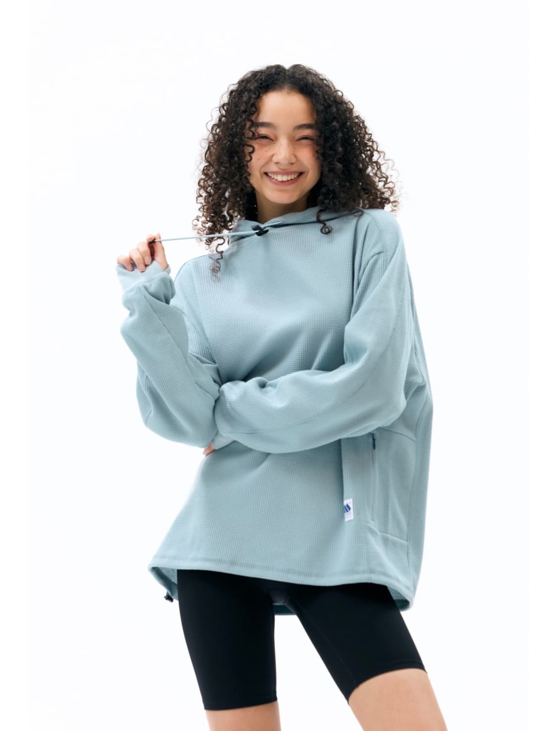 새상품) 매든 라인드 와플 후디 스카이블루 상품이미지2