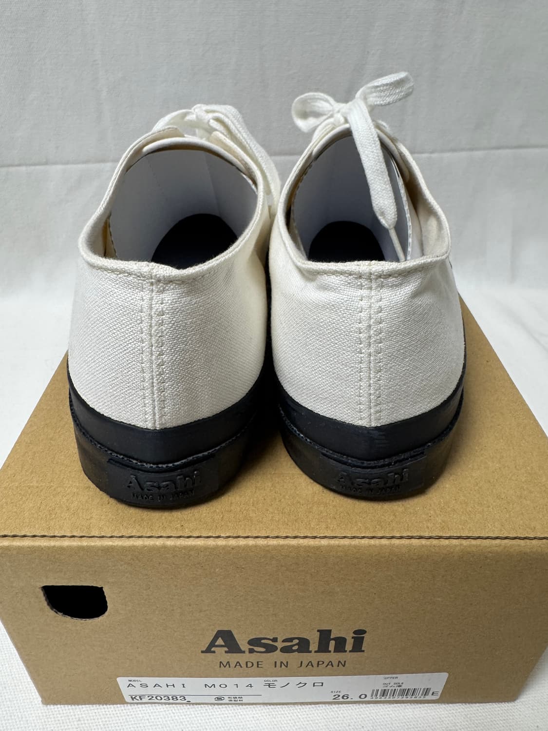 아사히 덱슈즈 모노크롬 스니커즈 새상품 260mm 상품이미지5