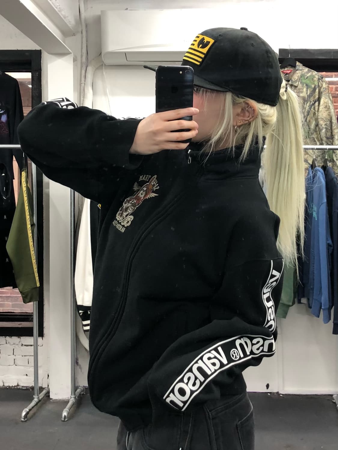 밴슨 레더 TFOA 사이드 로고 자켓 상품이미지2