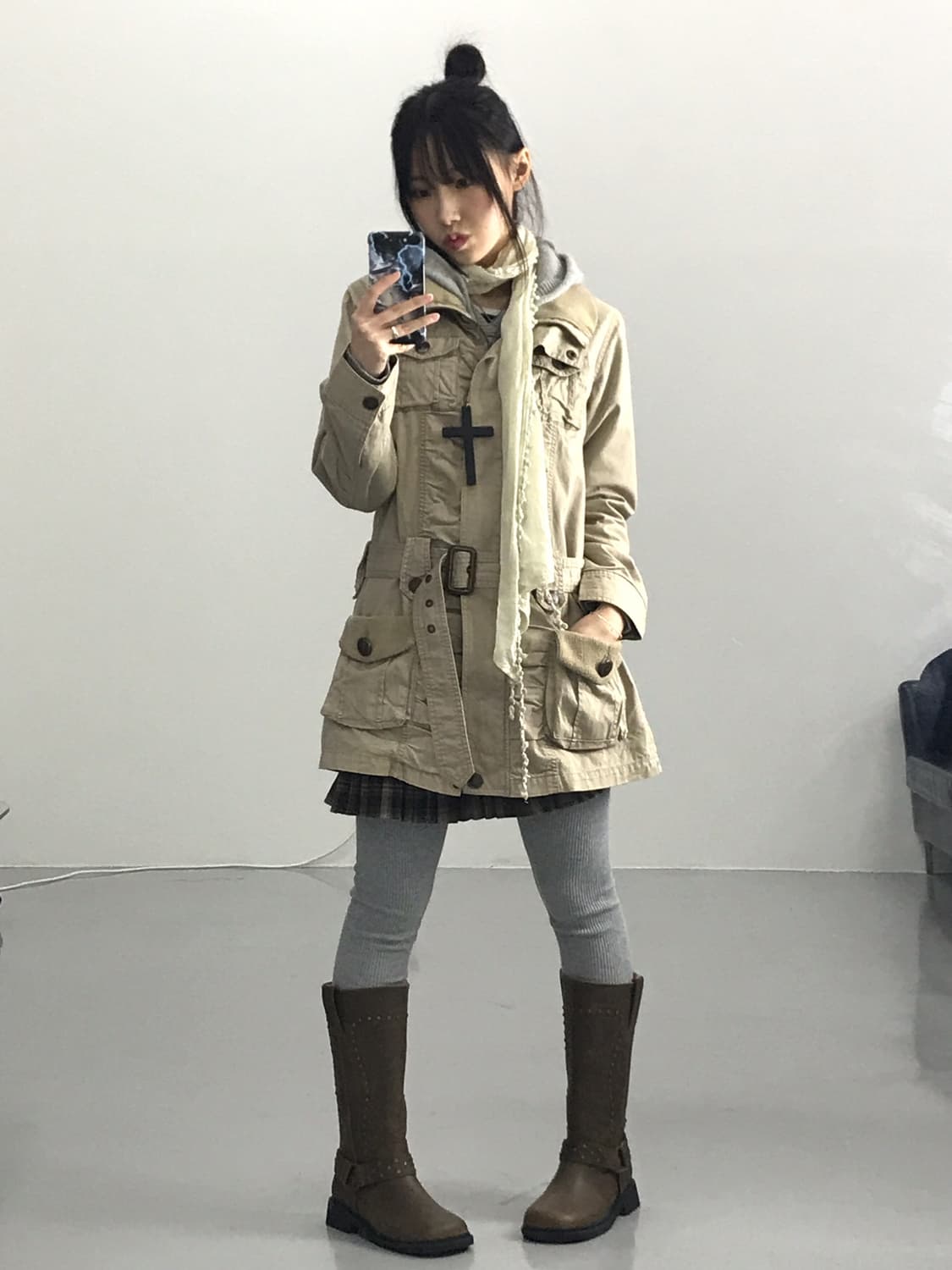 Von Dutch Y2K Belted High-Neck Jacket 상품이미지2