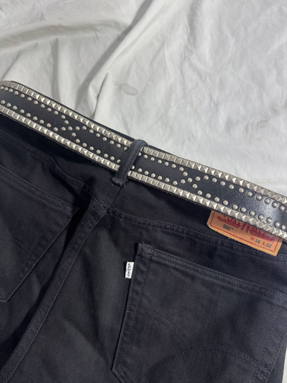 Lowrys farm 스터드 레더 벨트 펑크 상품이미지3