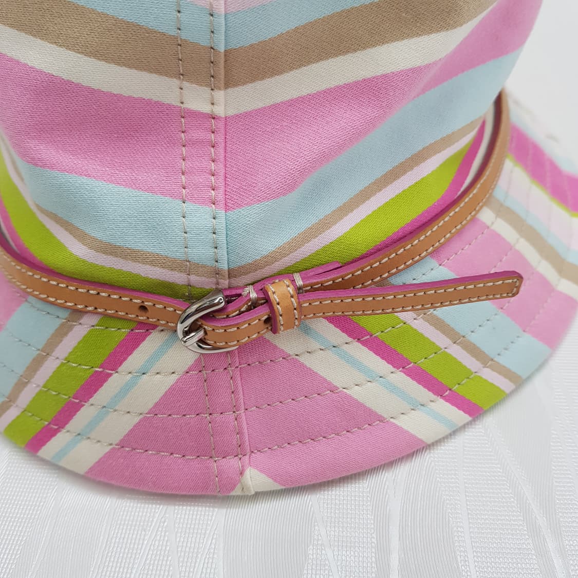 코치 스트라이프 코튼 버킷햇 상품이미지3