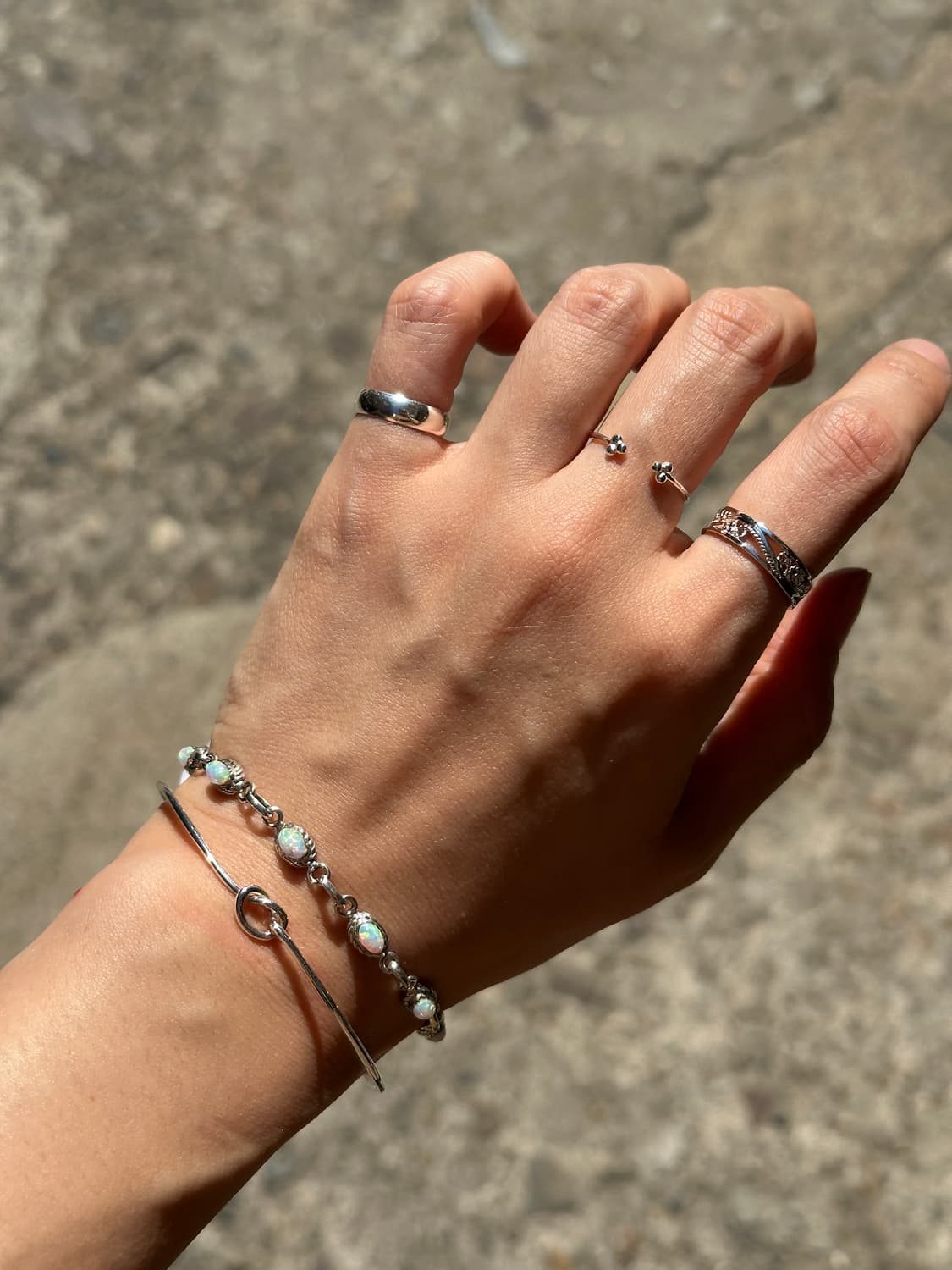 Floral Milgrain Band 925Silver Ring 상품이미지4