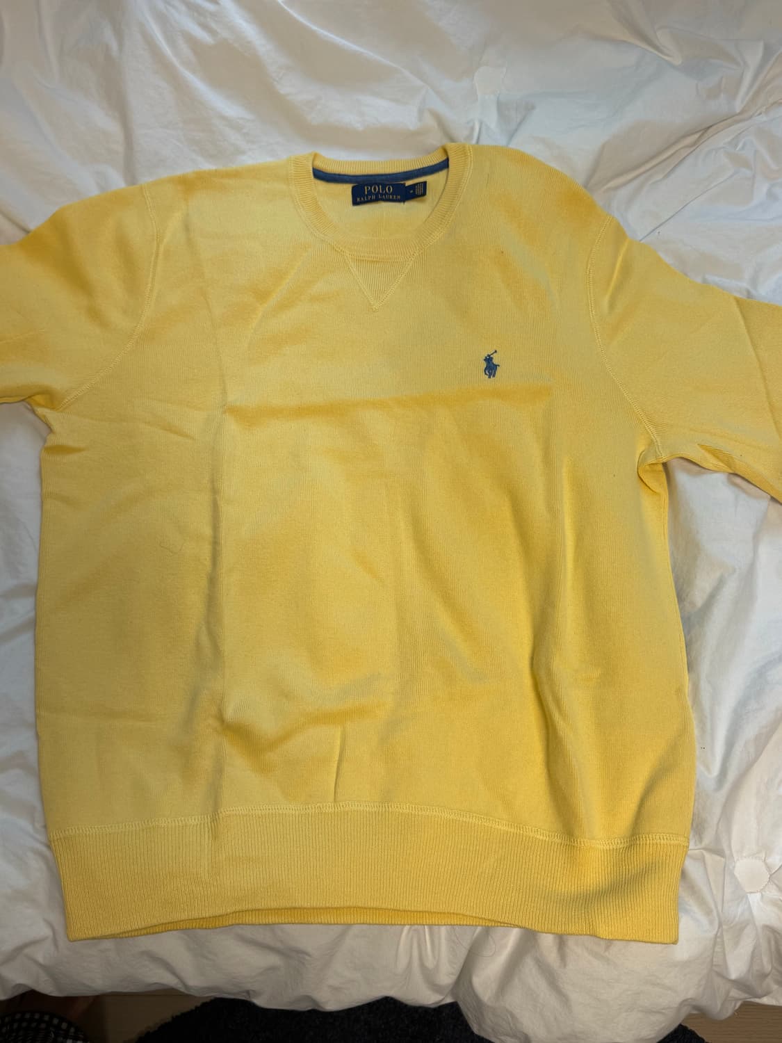 폴로 랄프로렌 맨투맨 옐로우 M (콤드 코튼 니트스웨터) 상품이미지2