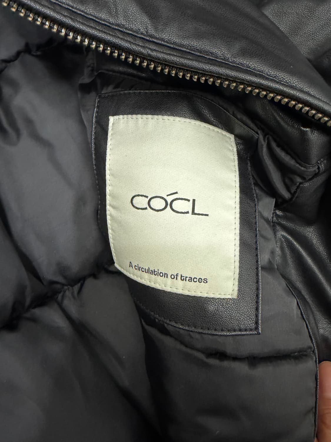 정품) COCL 커스텀어클락 오버핏 가죽 패딩 점퍼 S 상품이미지6