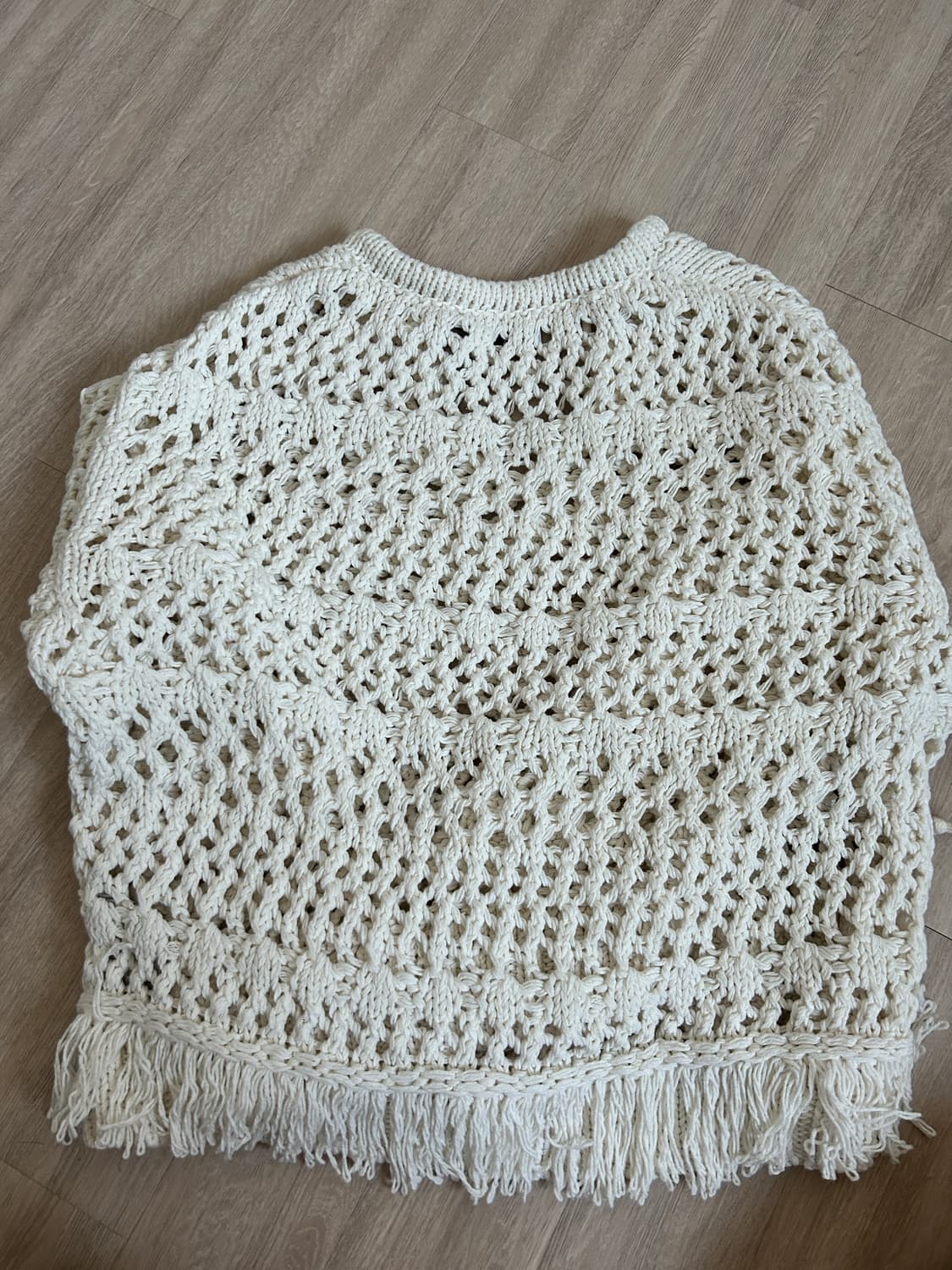 자라 그물니트 태슬니트 아이보리 상품이미지7