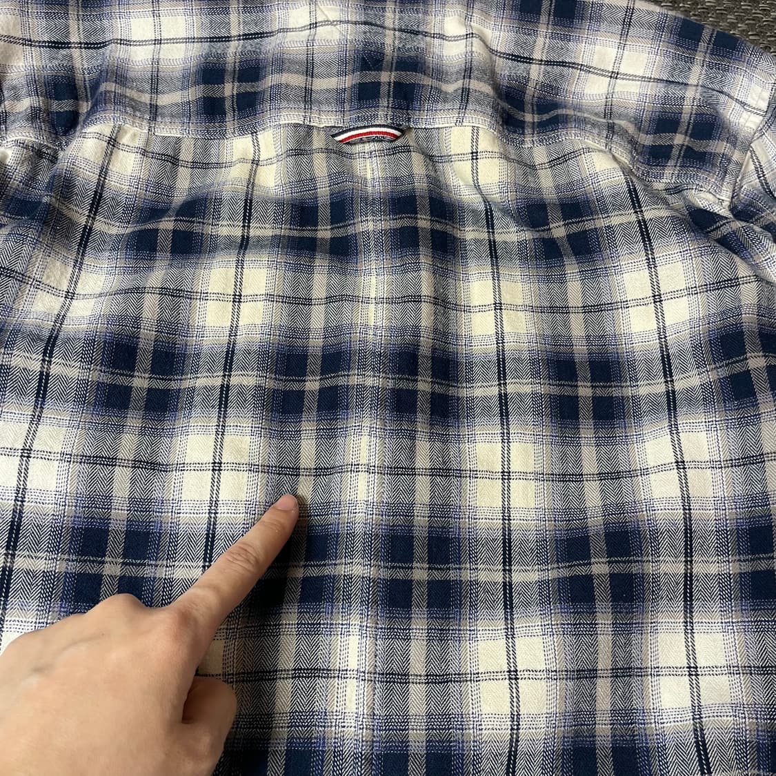 타미힐피거 블루 체크 레귤러핏 L 상품이미지5